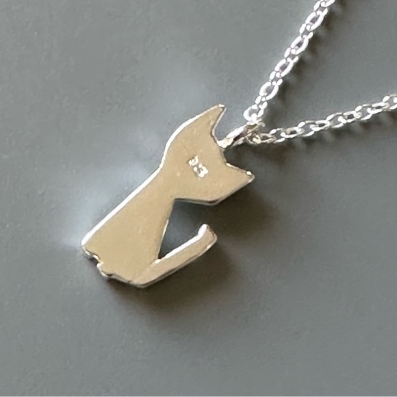 Sterling Silver Origami Fox Necklace - Picture 7 of 9